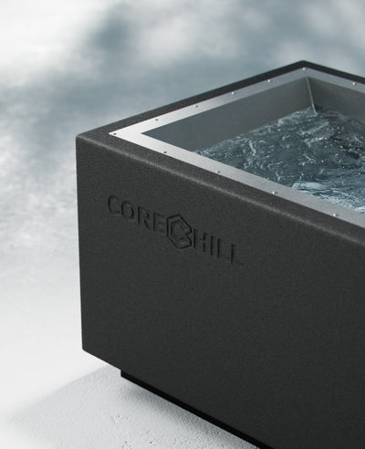 CoreChill³ Cold plunge tub has Line-X weatherproof exterior in all colors