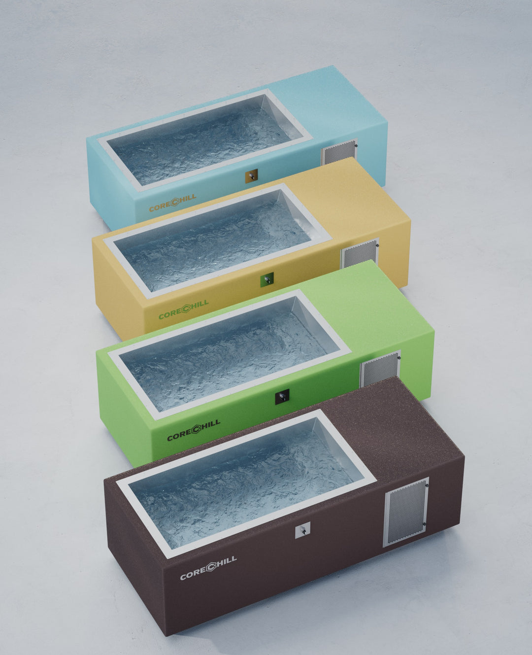 CoreChill³ cold plunge tub In multiple colors