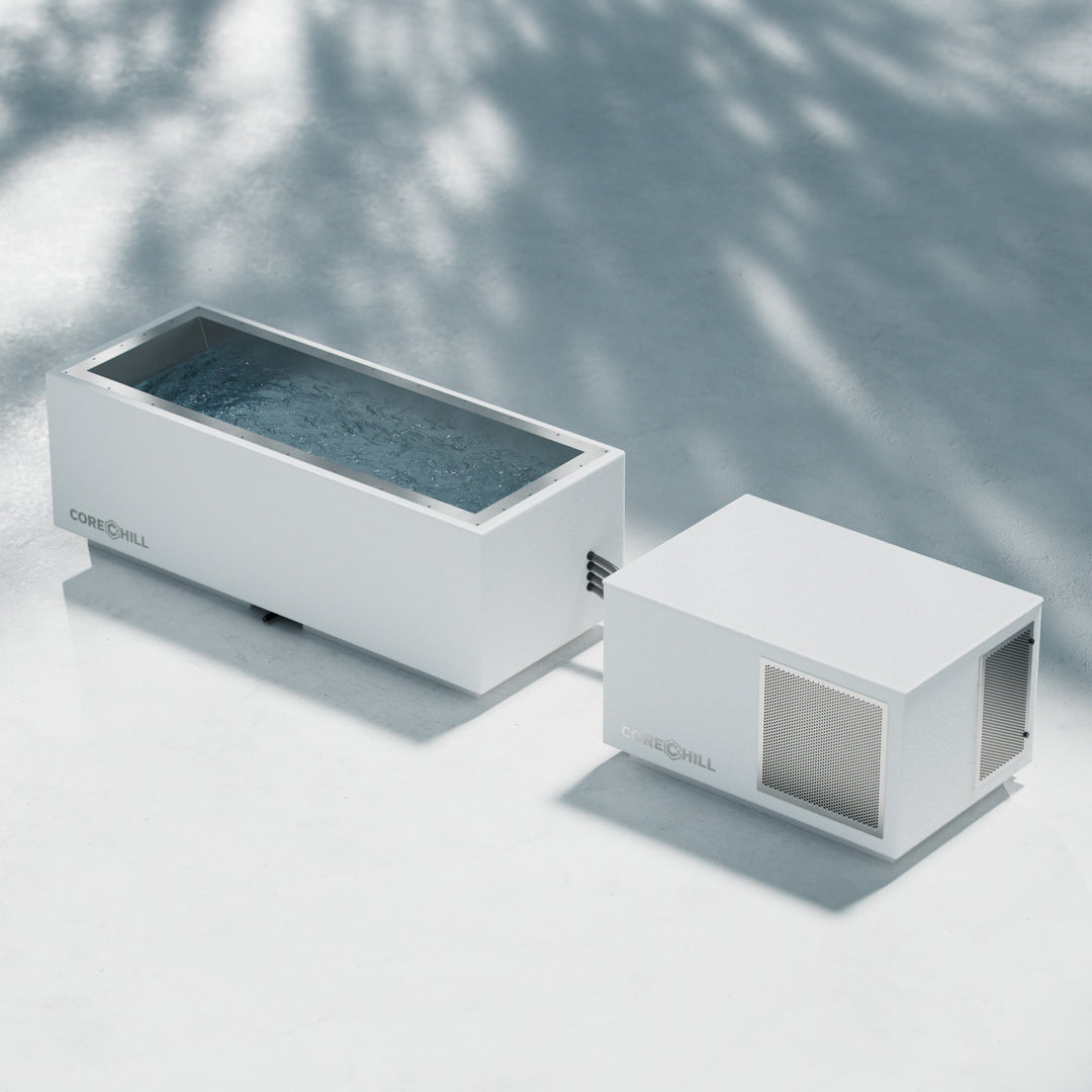 modular commercial ice bath in white