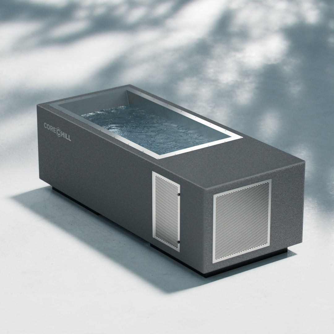 CoreChill¹ cold plunge tub in grey