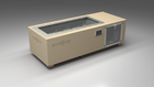 BlueCube C1 cold plunge tub beige with perforated screens with hempcarbon tub left front view [bc color=beige screen=screen deck=none tub=hempcarbon view=fl]