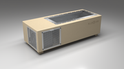 BlueCube C1 cold plunge tub beige with perforated screens right back view [bc color=beige screen=screen deck=none tub=stainless view=br]