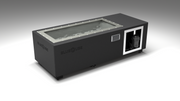 BlueCube C1 cold plunge tub black with hempcarbon tub left front view [bc color=black screen=frame deck=none tub=hempcarbon view=fl]