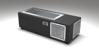 BlueCube C1 cold plunge tub black with perforated screens right front view [bc color=black screen=screen deck=none tub=stainless view=fr]