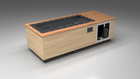 BlueCube C1 cold plunge tub uncladded with mahogany deck with carbon fiber tub left front view [bc color=uncladded screen=frame deck=mahogany tub=carbon-fiber view=fl]