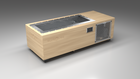 BlueCube C1 cold plunge tub uncladded with perforated screens left front view [bc color=uncladded screen=screen deck=none tub=stainless view=fl]