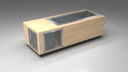 BlueCube C1 cold plunge tub uncladded with perforated screens right back view [bc color=uncladded screen=screen deck=none tub=stainless view=br]