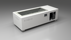 BlueCube C1 cold plunge tub white with hempcarbon tub left front view [bc color=white screen=frame deck=none tub=hempcarbon view=fl]