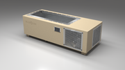 BlueCube C2 cold plunge tub beige with perforated screens right front view [bc color=beige screen=screen deck=none tub=stainless view=fr]