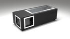 BlueCube C2 cold plunge tub black right back view [bc color=black screen=frame deck=none tub=stainless view=br]