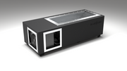 BlueCube C2 cold plunge tub black right back view [bc color=black screen=frame deck=none tub=stainless view=br]