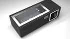 BlueCube C2 cold plunge tub black top down view [bc color=black screen=frame deck=none tub=stainless view=top]
