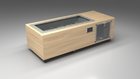 BlueCube C2 cold plunge tub uncladded with perforated screens with hempcarbon tub left front view [bc color=uncladded screen=screen deck=none tub=hempcarbon view=fl]
