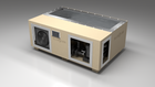 BlueCube C3 cold plunge tub beige right front view [bc color=beige screen=frame deck=none tub=stainless view=fr]