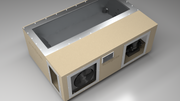 BlueCube C3 cold plunge tub beige top down view [bc color=beige screen=frame deck=none tub=stainless view=top]