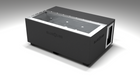 BlueCube C3 cold plunge tub black left back view [bc color=black screen=frame deck=none tub=stainless view=bl]