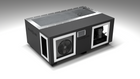 BlueCube C3 cold plunge tub black left front view [bc color=black screen=frame deck=none tub=stainless view=fl]