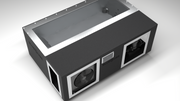 BlueCube C3 cold plunge tub black top down view [bc color=black screen=frame deck=none tub=stainless view=top]