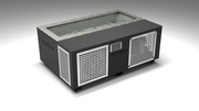 BlueCube C3 cold plunge tub black with perforated screens with hempcarbon tub left front view [bc color=black screen=screen deck=none tub=hempcarbon view=fl]