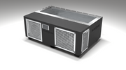 BlueCube C3 cold plunge tub black with perforated screens right front view [bc color=black screen=screen deck=none tub=stainless view=fr]