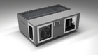 BlueCube C3 cold plunge tub grey with carbon fiber tub left front view [bc color=grey screen=frame deck=none tub=carbon-fiber view=fl]