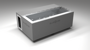 BlueCube C3 cold plunge tub grey right back view [bc color=grey screen=frame deck=none tub=stainless view=br]