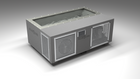 BlueCube C3 cold plunge tub grey with perforated screens with hempcarbon tub left front view [bc color=grey screen=screen deck=none tub=hempcarbon view=fl]