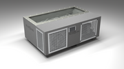 BlueCube C3 cold plunge tub grey with perforated screens with hempcarbon tub left front view [bc color=grey screen=screen deck=none tub=hempcarbon view=fl]