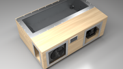 BlueCube C3 cold plunge tub uncladded top down view [bc color=uncladded screen=frame deck=none tub=stainless view=top]