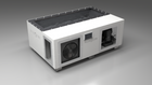 BlueCube C3 cold plunge tub white with carbon fiber tub left front view [bc color=white screen=frame deck=none tub=carbon-fiber view=fl]