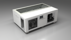 BlueCube C3 cold plunge tub white with hempcarbon tub left front view [bc color=white screen=frame deck=none tub=hempcarbon view=fl]