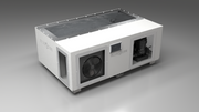 BlueCube C3 cold plunge tub white left front view [bc color=white screen=frame deck=none tub=stainless view=fl]