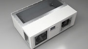 BlueCube C3 cold plunge tub white top down view [bc color=white screen=frame deck=none tub=stainless view=top]