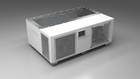 BlueCube C3 cold plunge tub white with perforated screens left front view [bc color=white screen=screen deck=none tub=stainless view=fl]