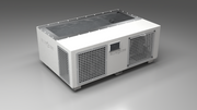 BlueCube C3 cold plunge tub white with perforated screens left front view [bc color=white screen=screen deck=none tub=stainless view=fl]