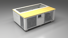 BlueCube C3 cold plunge tub white with perforated screens with white maple deck with gel coated tub left front view [bc color=white screen=screen deck=white-maple tub=gel-coated view=fl]