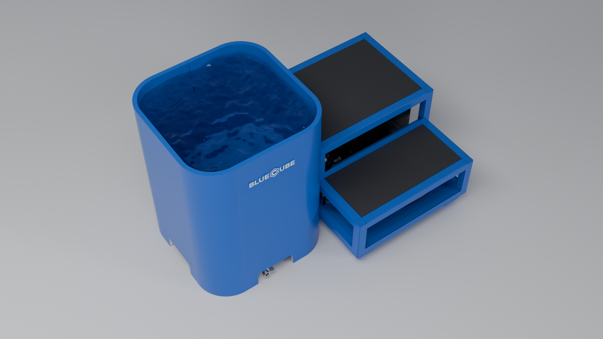 DEEP Cold Plunge Tub blue · top [bc color=blue view=top]