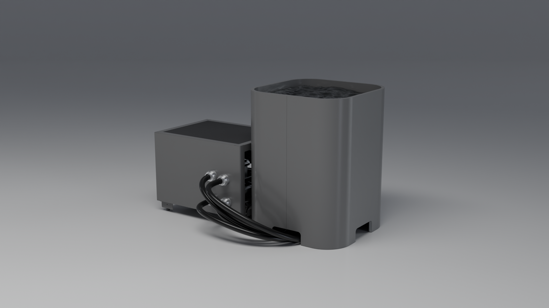 DEEP Cold Plunge Tub grey · bl [bc color=grey view=bl]