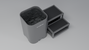 DEEP Cold Plunge Tub grey · top [bc color=grey view=top]