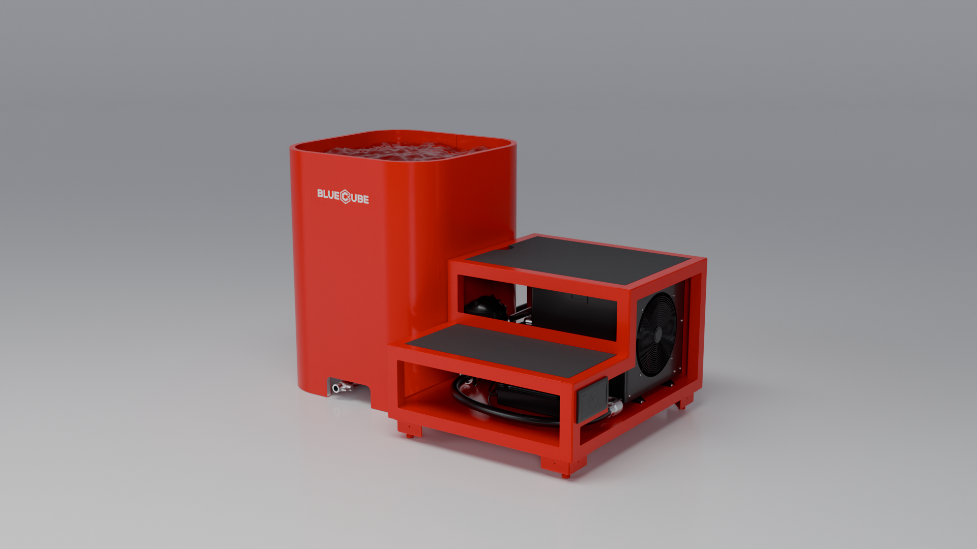 DEEP Cold Plunge Tub red · fr [bc color=red view=fr]