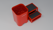 DEEP Cold Plunge Tub red · top [bc color=red view=top]