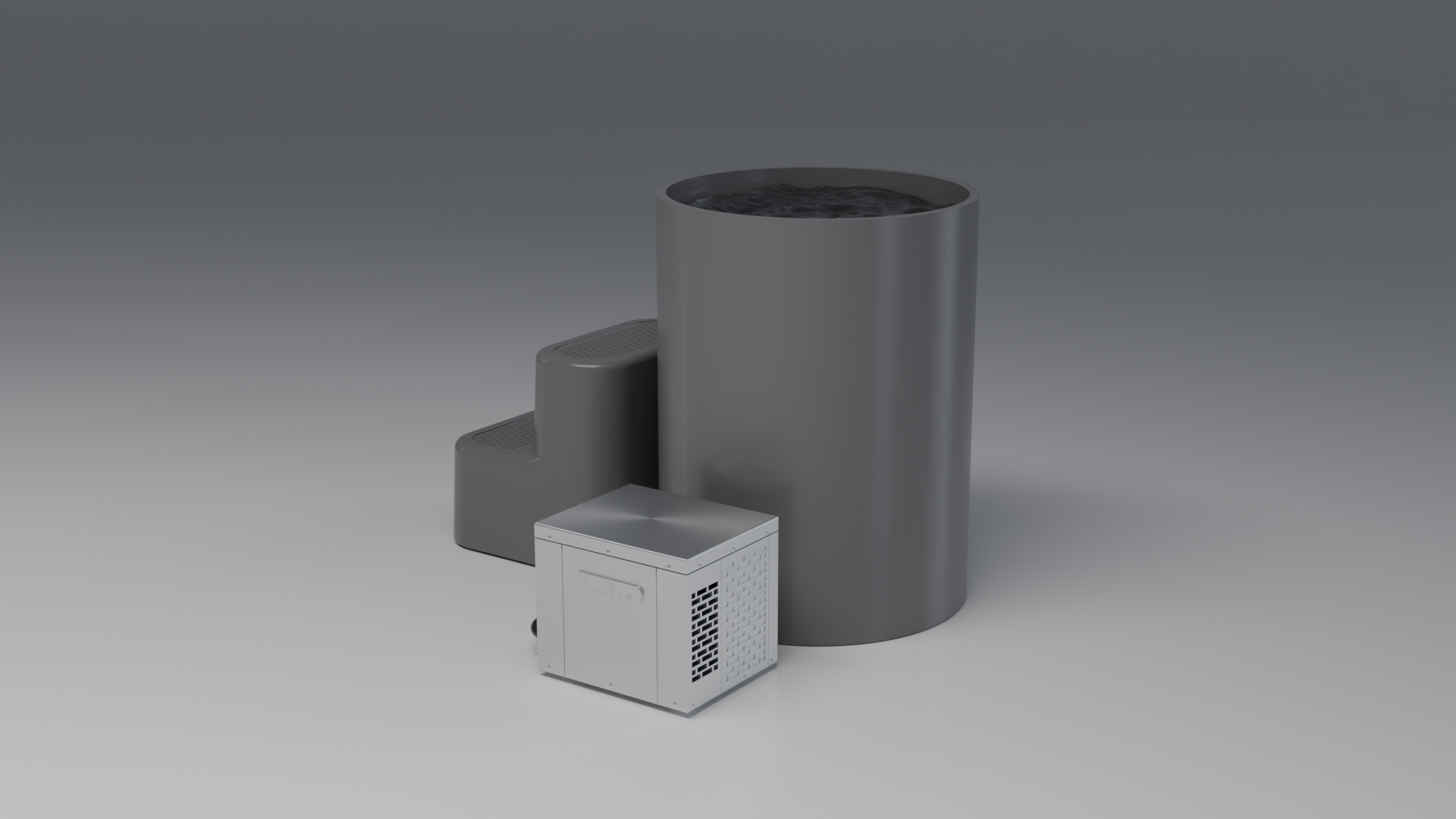 DIP Cold Plunge Tub grey · bl [bc color=grey view=bl]