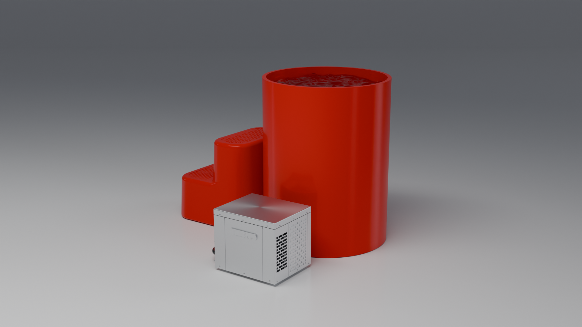 DIP Cold Plunge Tub red · bl [bc color=red view=bl]