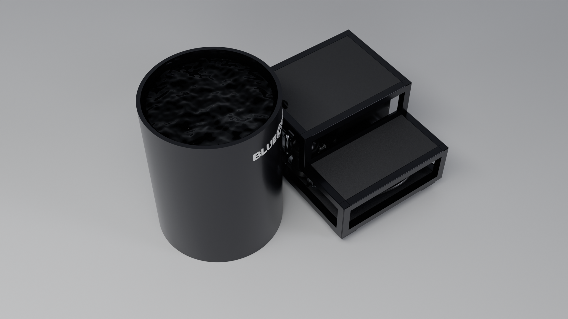 DROP Cold Plunge Tub black · top [bc color=black view=top]