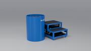 DROP Cold Plunge Tub blue · fl [bc color=blue view=fl]
