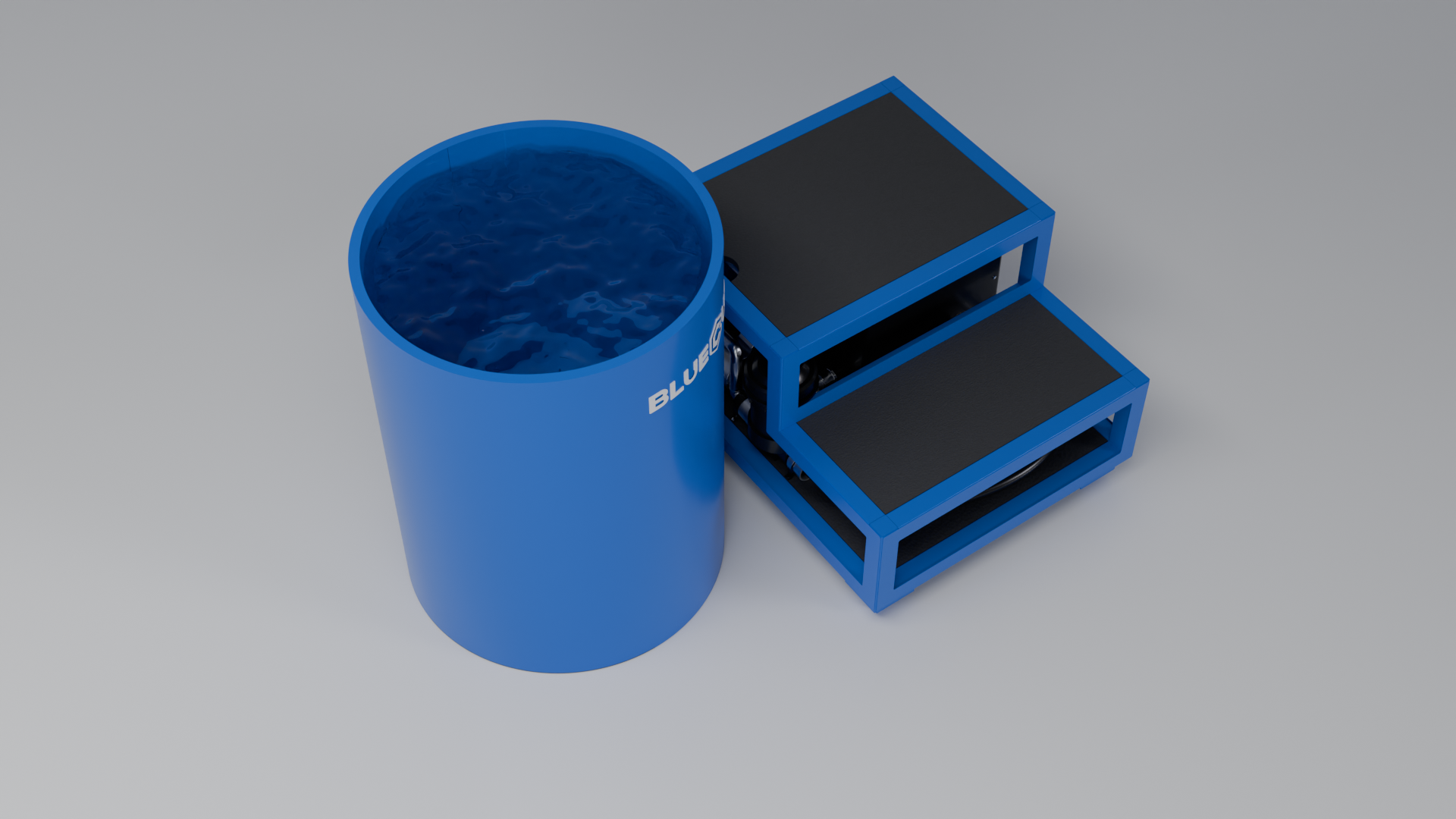 DROP Cold Plunge Tub blue · top [bc color=blue view=top]