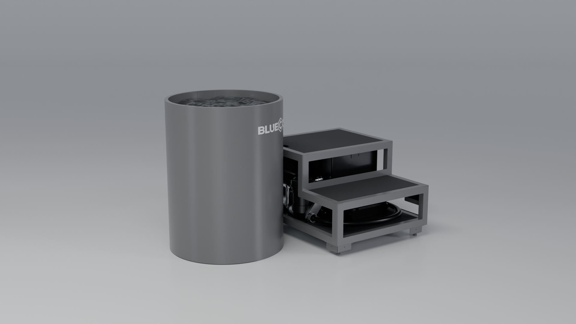 DROP Cold Plunge Tub grey · fl [bc color=grey view=fl]