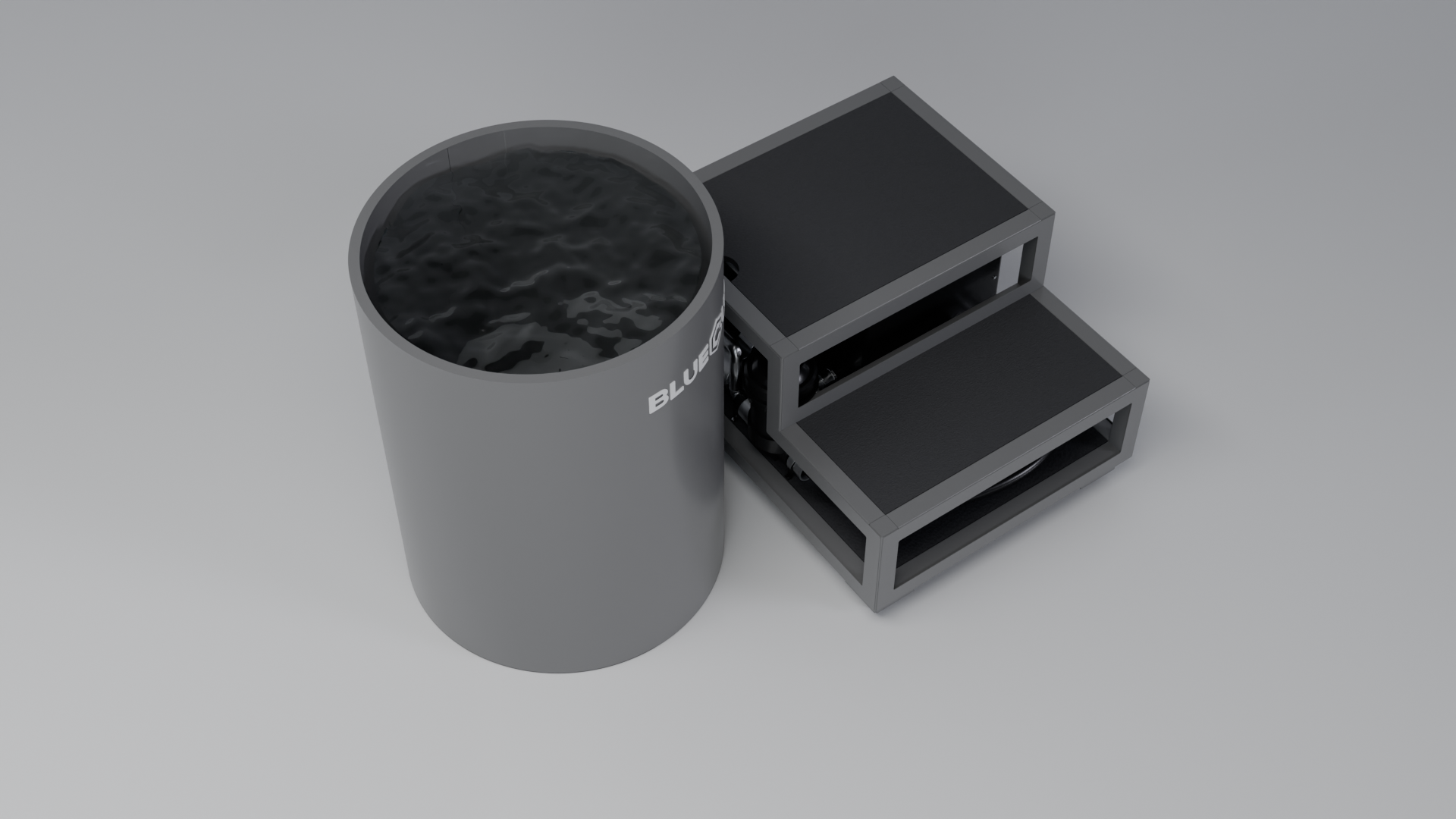 DROP Cold Plunge Tub grey · top [bc color=grey view=top]