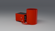 DROP Cold Plunge Tub red · bl [bc color=red view=bl]