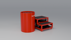 DROP Cold Plunge Tub red · fl [bc color=red view=fl]